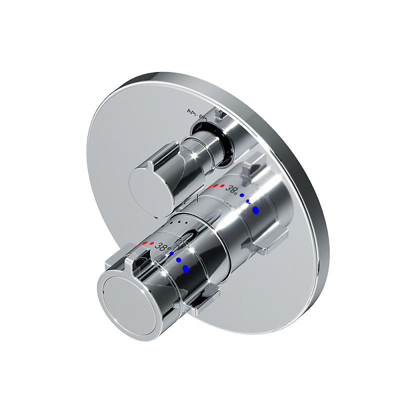 Встраиваемая душевая система AM.PM X-Joy FT85A3RH40 хром: тропический верхний душ, излив с душевой лейкой, термостат