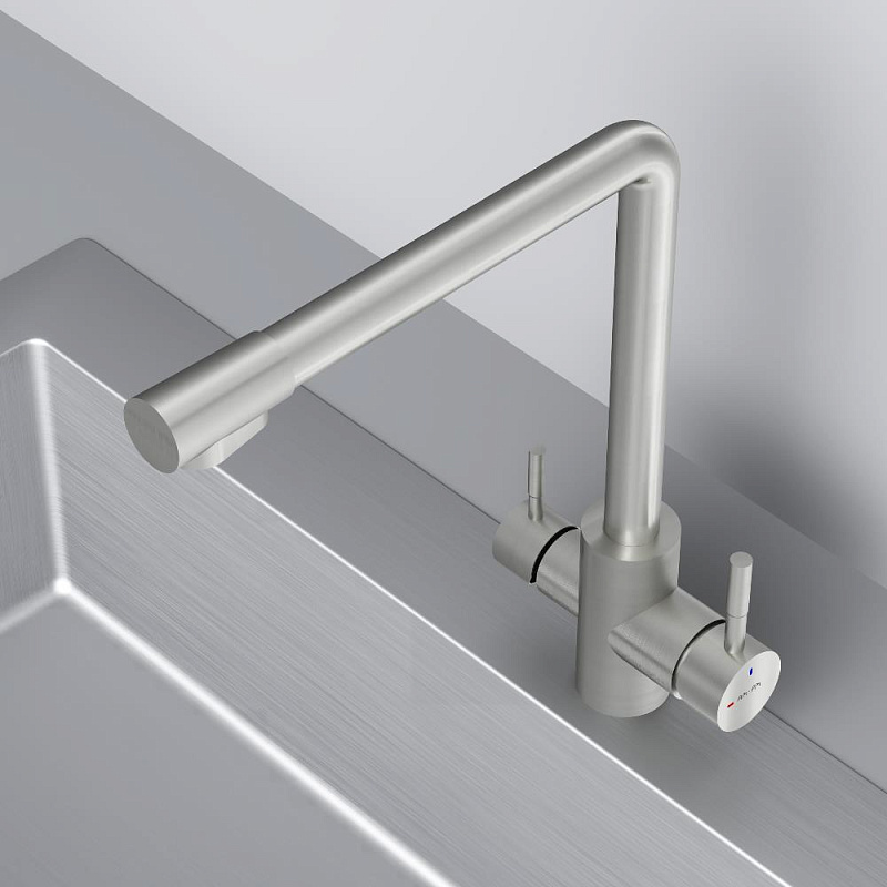 Смеситель для кухни AM.PM X-Joy S F85B05711 высокий, с каналом питьевой воды, сатин