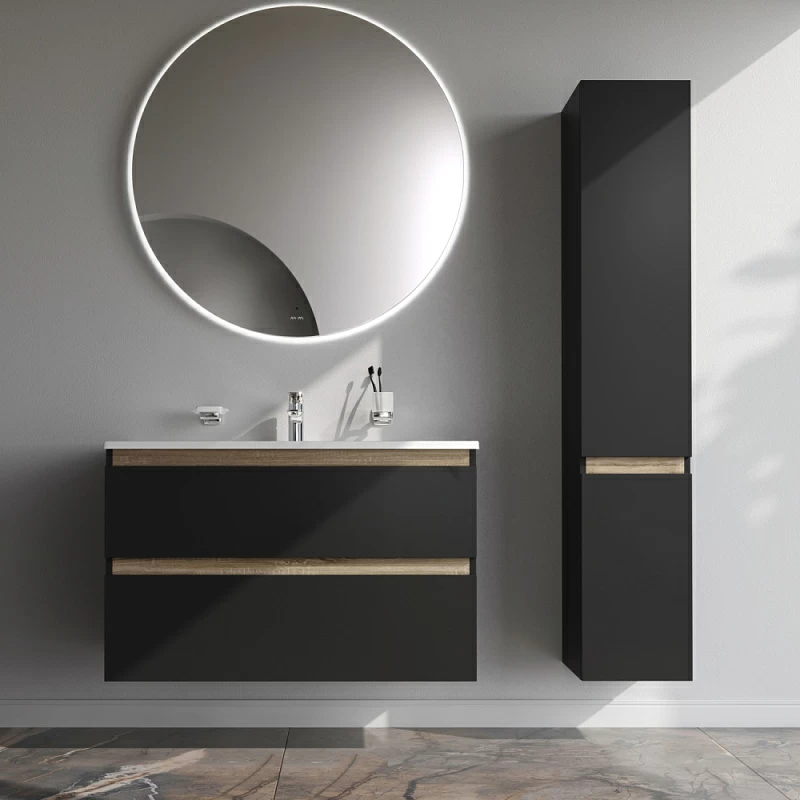 Тумба под раковину 100 AM.PM X-Joy M85AFHX1002BM подвесная черная матовая