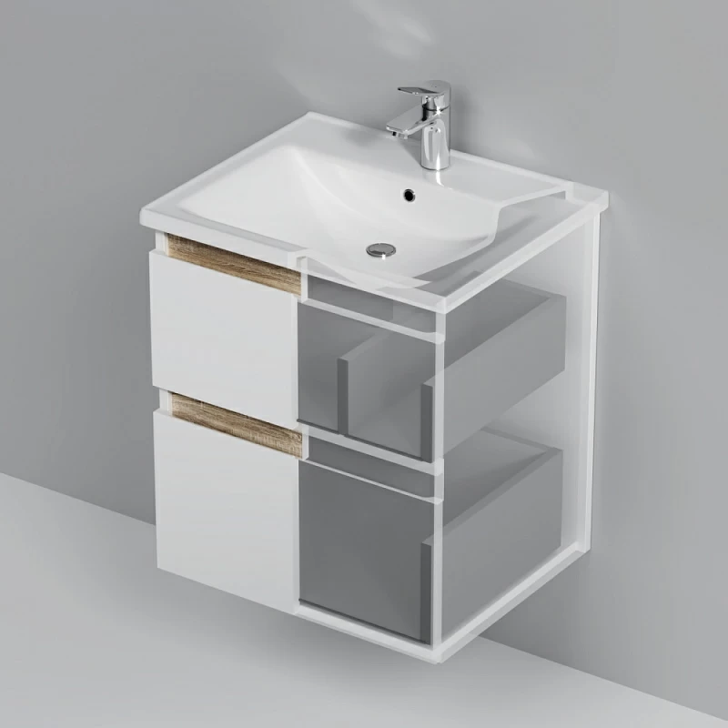 Тумба под раковину 55 AM.PM X-Joy M85AFHX0552WG подвесная белый глянец