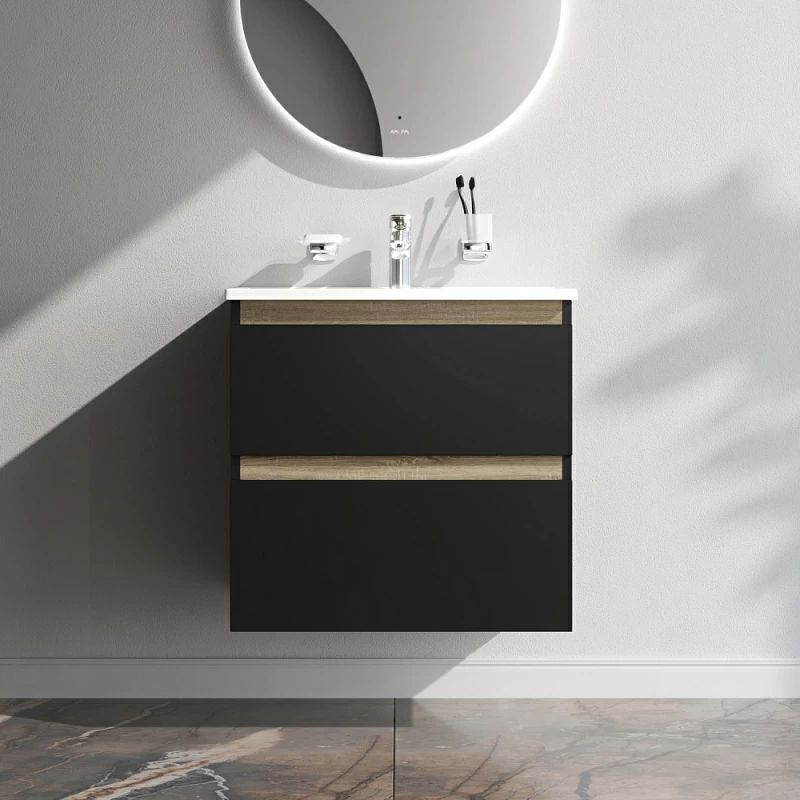 Тумба под раковину 65 AM.PM X-Joy M85AFHX0652BM подвесная черная матовая