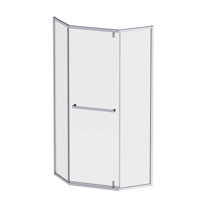Душевое ограждение без поддона 90x90 AM.PM Gem W90G-405-9090-MT профиль серебристый