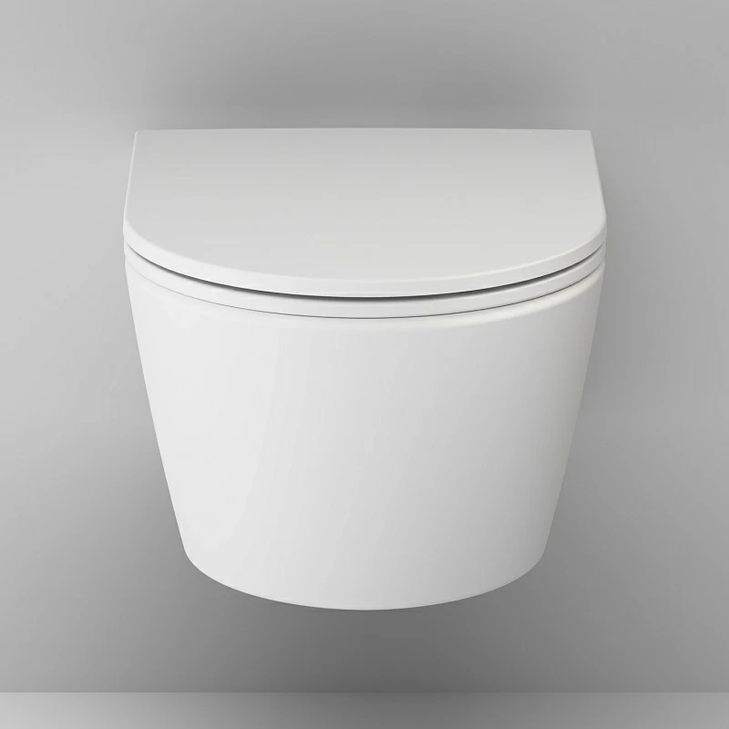 Унитаз подвесной AM.PM Func C8F1700MWSC (глубина 49 см) безободковый с сиденьем микролифт, белый матовый