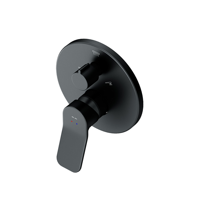 Встраиваемая душевая система AM.PM X-Joy FB85A3RH42 черный: тропический верхний душ, излив с душевой лейкой