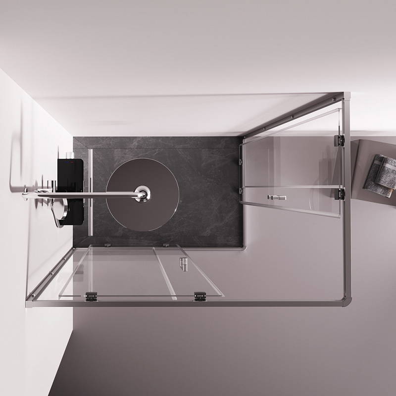 Душевое ограждение без поддона 120x80 AM.PM Above W9XG-403-12080-MT профиль серебристый