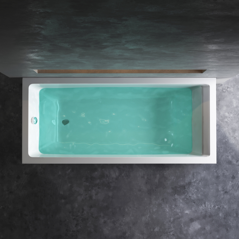 Ванна акриловая 180x80 см Gem W93A-180-080W-A, Белый