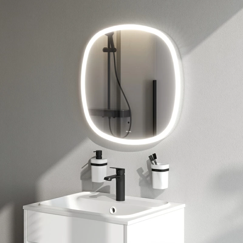 Зеркало с подсветкой в ванную закругленное 60 AM.PM Func M8FMOX0601WGS сенсорное