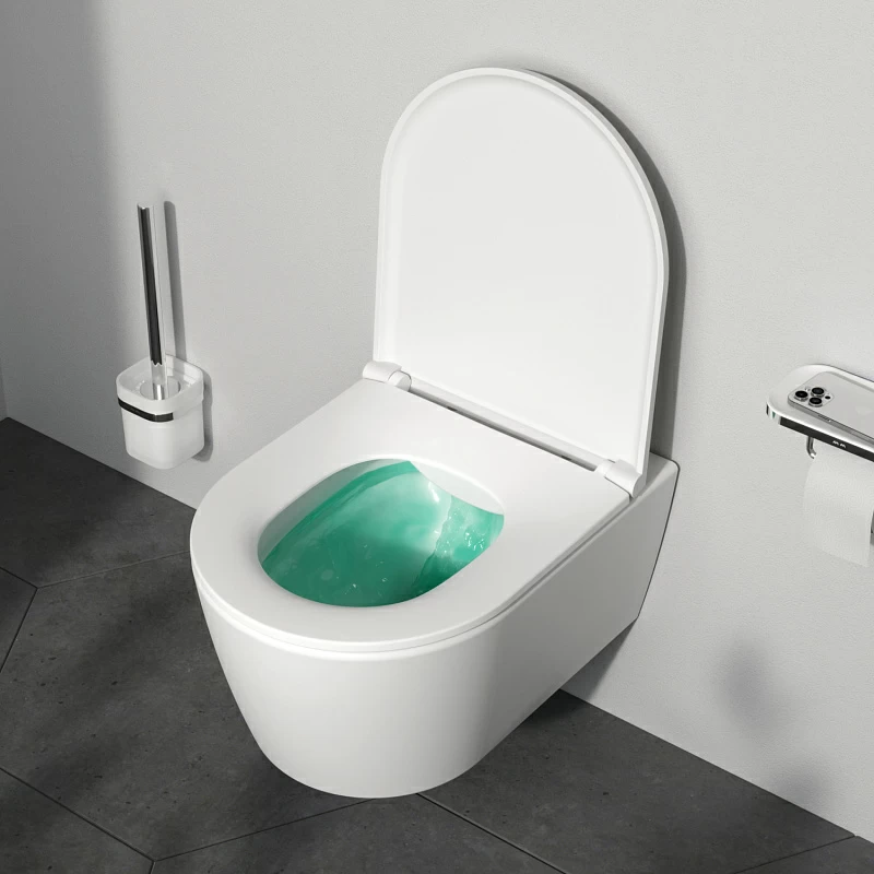 Унитаз подвесной AM.PM Func C8F1700MWSC (глубина 49 см) безободковый с сиденьем микролифт, белый матовый