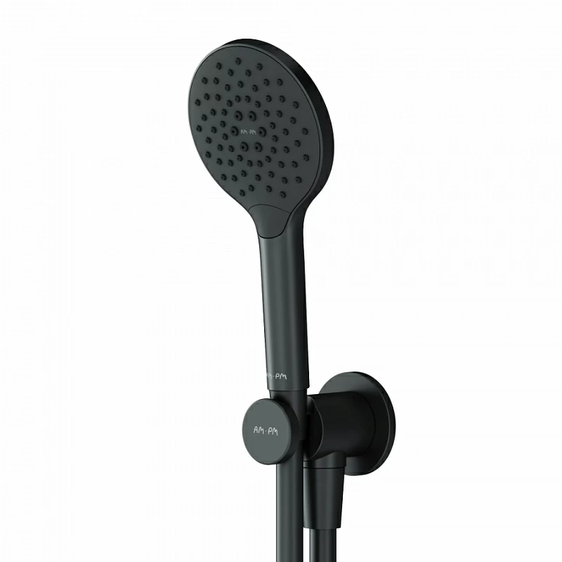 Встраиваемая душевая система AM.PM X-Joy FB85A1RH22 черная: тропический верхний душ, ручной душ