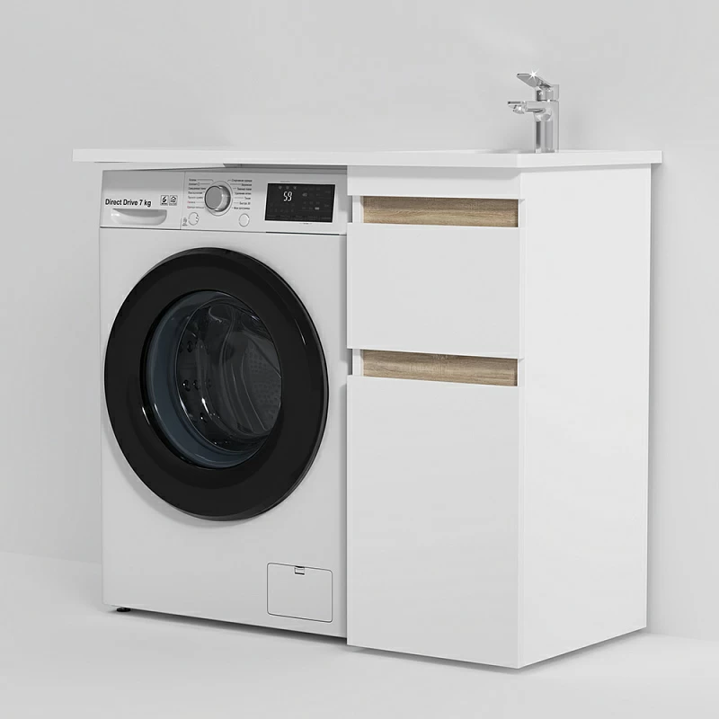 Раковина мебельная 100 AM.PM X-Joy M85AWPR1001WG над стиральной машиной, правая, белая