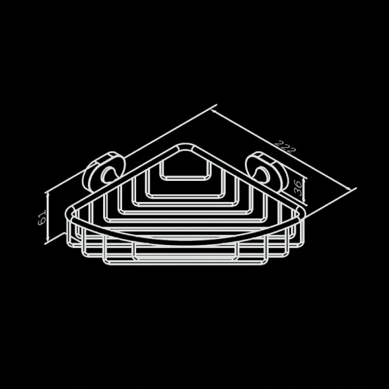 Полка в ванную угловая AM.PM Sense L A7434800 хром