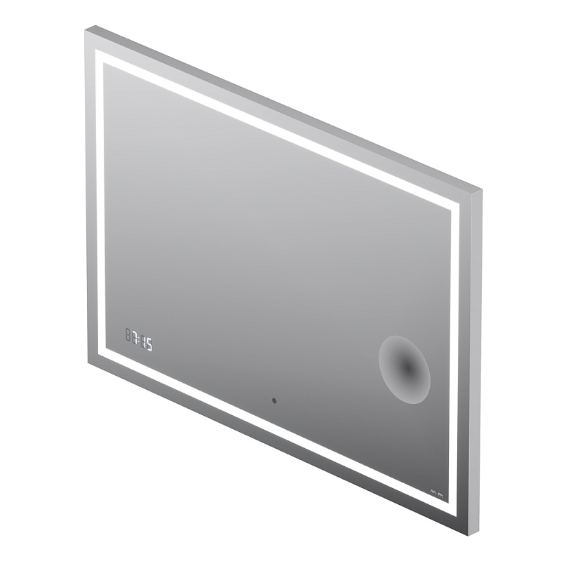 Зеркало с подсветкой в ванную прямоугольное 100 AM.PM Gem M91AMOX1003WG сенсорное с часами и косметическим зеркалом