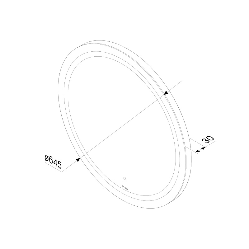 Зеркало с подсветкой в ванную круглое 65 AM.PM X-Joy M85AMOX0651WG сенсорное