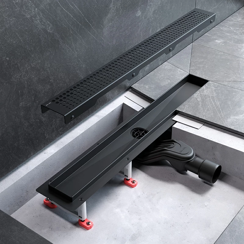 Душевой трап (лоток) 60 AM.PM MasterFlow W01SC-P11-060-01BM комбинированный затвор с черной матовой решеткой