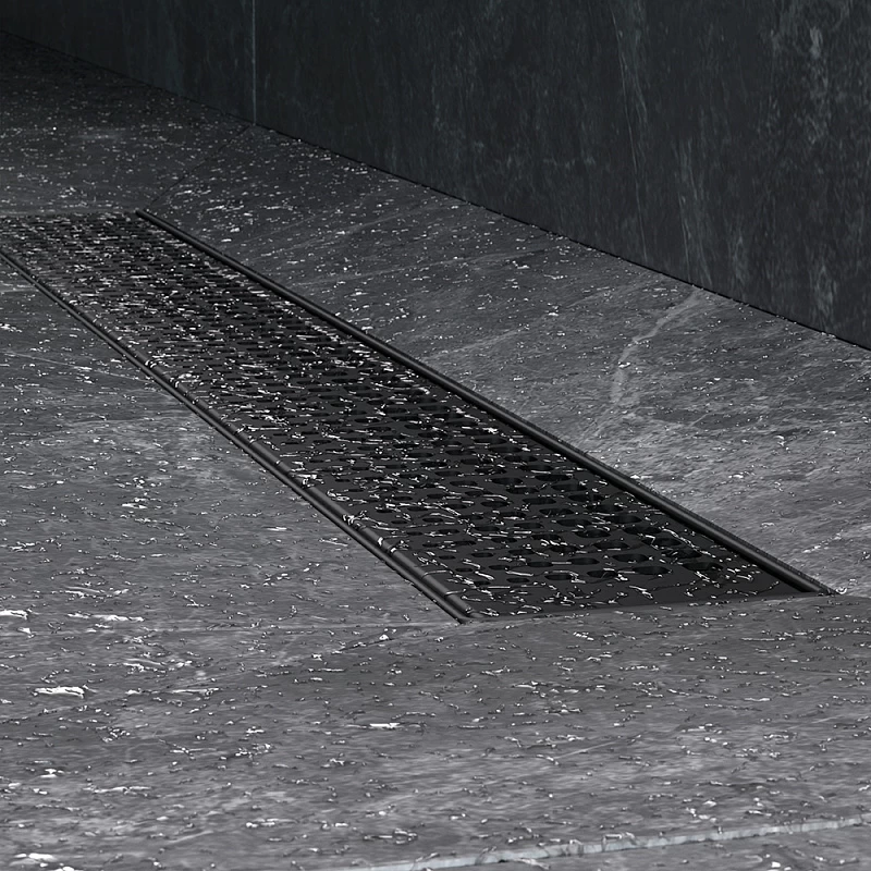 Душевой трап (лоток) 60 AM.PM MasterFlow W01SC-P11-060-01BM комбинированный затвор с черной матовой решеткой