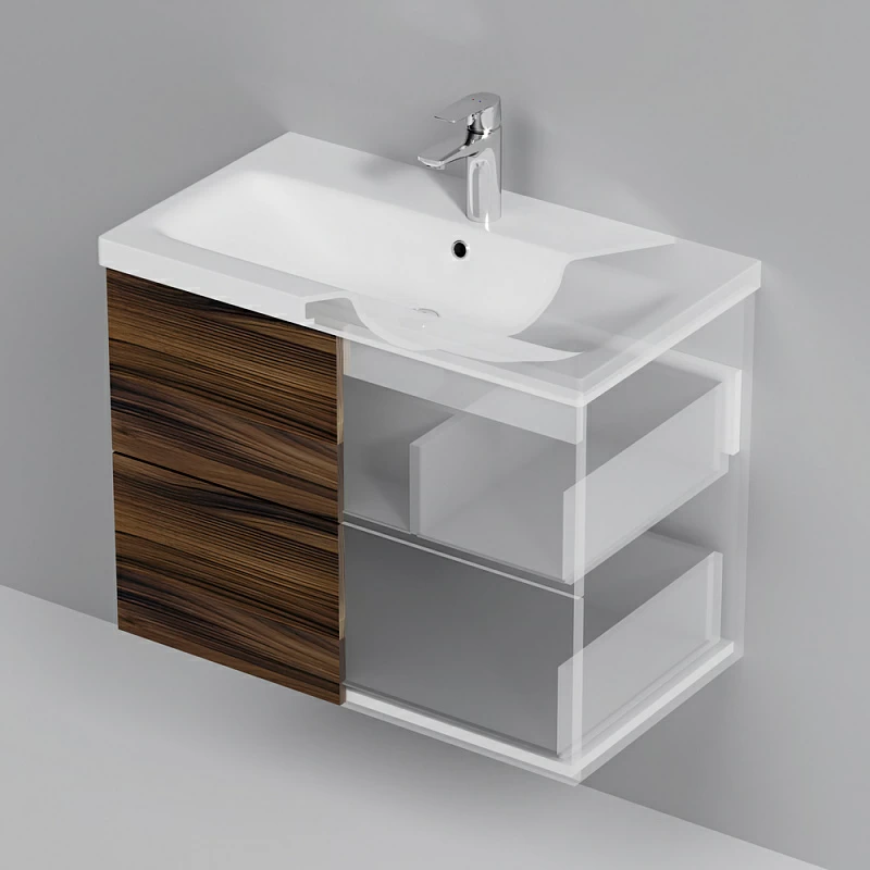 Тумба под раковину 75 AM.PM Gem M90FHX0752HF подвесная под дерево орех