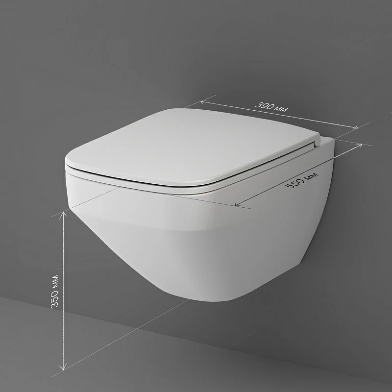 Унитаз подвесной AM.PM Inspire 2.0 C50A1700MWSC безободковый с сиденьем микролифт, белый матовый