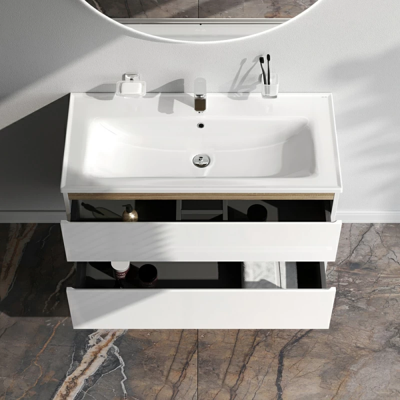 Тумба под раковину 100 AM.PM X-Joy M85AFHX1002WG подвесная белый глянец