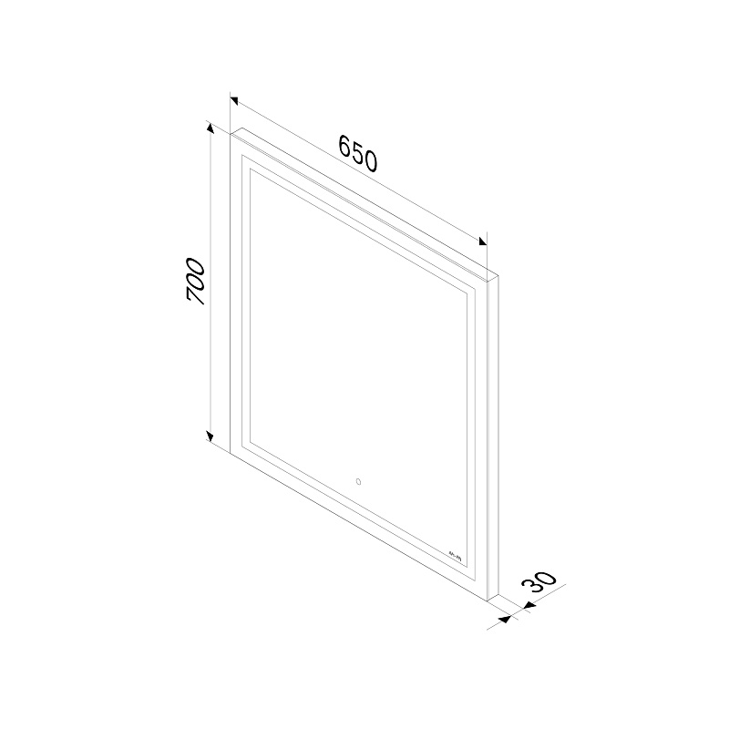 Зеркало с подсветкой в ванную прямоугольное 65 AM.PM Gem M91AMOX0651WG сенсорное