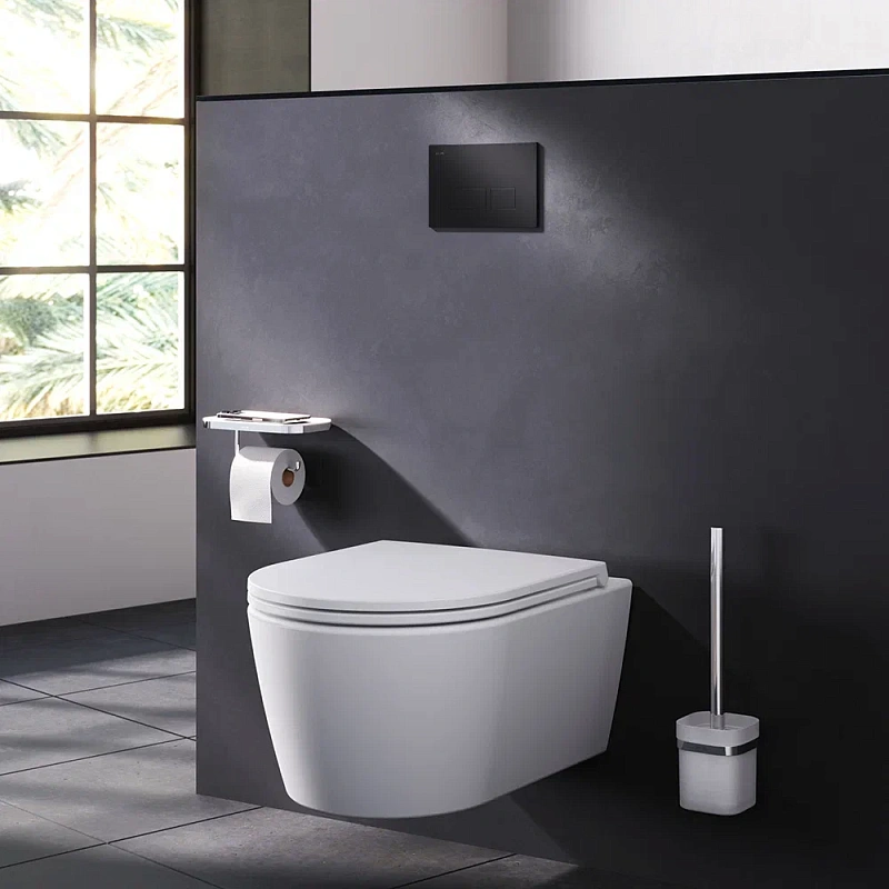 Инсталляция для подвесного унитаза AM.PM Pro I012704.7038 с пневм. клавишей черный матовый