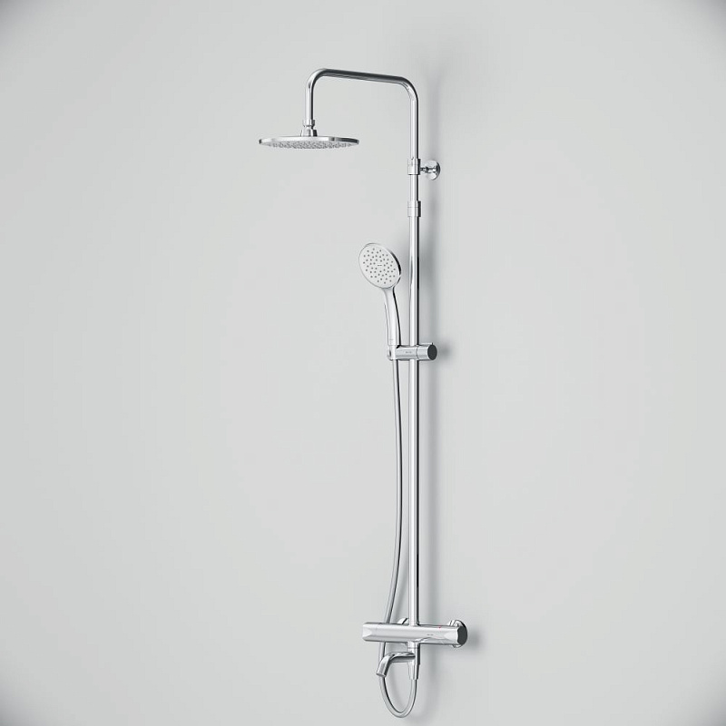 Душевая система AM.PM Crave F079C500 стойка с тропическим душем, термостатом, смесителем, изливом, хром