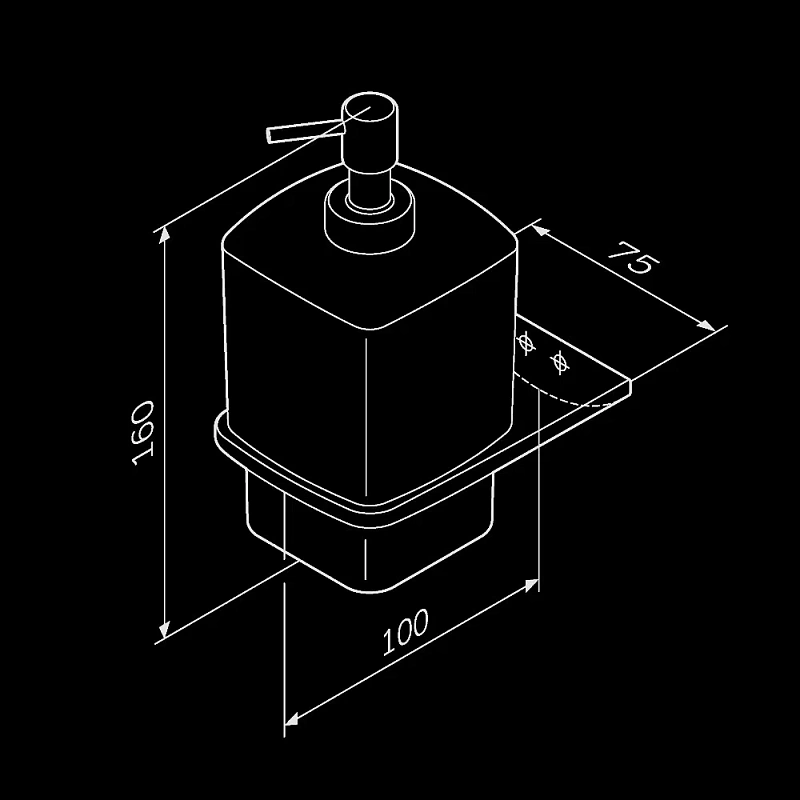 Дозатор для мыла настенный стеклянный AM.PM Inspire 2.0 A50A36922 черный