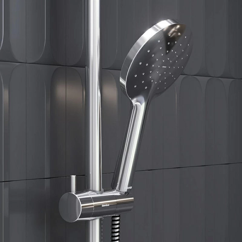 Душевая система Damixa Jupiter 977810000 стойка с тропическим душем, термостатом, смесителем, изливом, хром