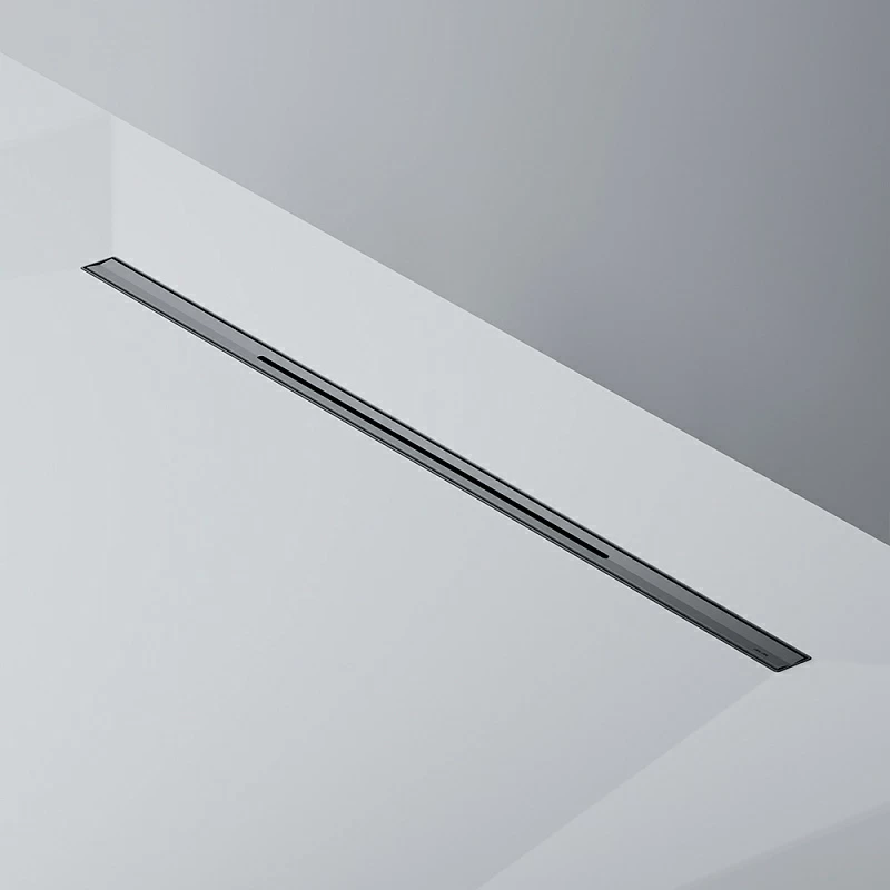 Душевой трап (лоток) 80 AM.PM MasterFlow Slim W01SC-S11-080-05BM комбинированный затвор с черной матовой решеткой