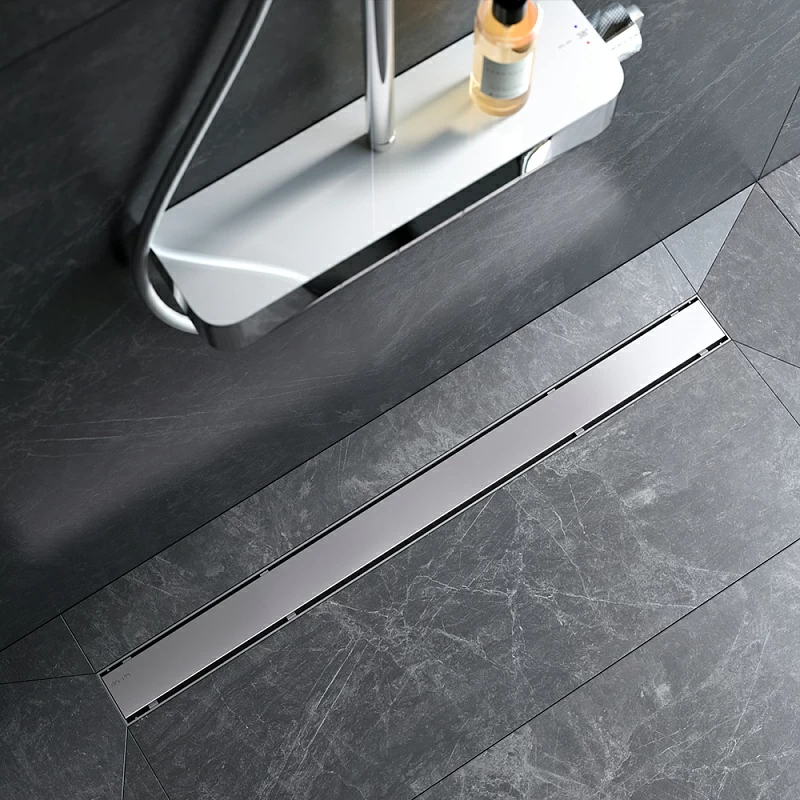 Душевой трап (лоток) 90 AM.PM PrimeFlow W02SC-U11-090-04SB комбинированный затвор со стальной матовой решеткой под плитку