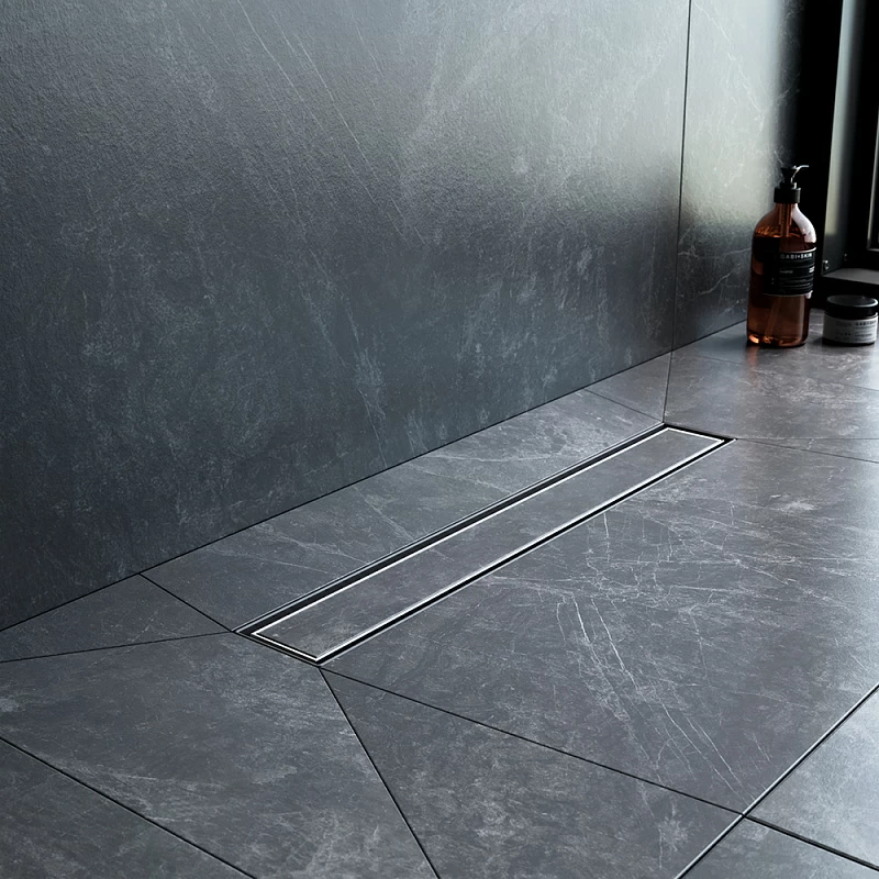 Душевой трап (лоток) 50 AM.PM MasterFlow W01SC-U11-050-04SB комбинированный затвор со стальной матовой решеткой под плитку