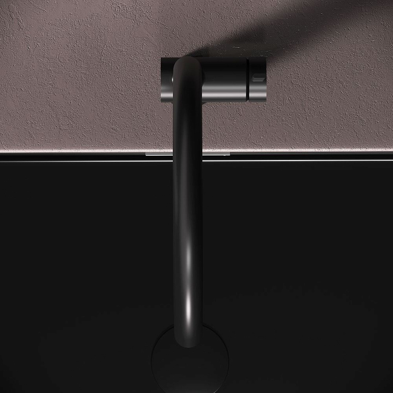 Смеситель для кухни AM.PM Func F8F07022 высокий с С-изливом, черный