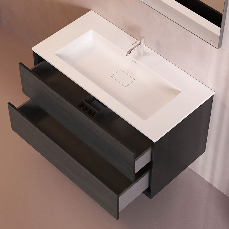 Тумба с раковиной 100 AM.PM Libre M60-FHX1002OF-WPC100SWM подвесная под дерево