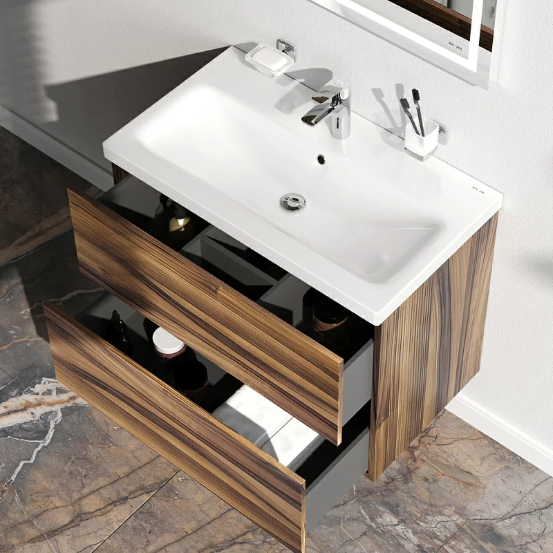 Тумба под раковину 75 AM.PM Gem M90FHX0752HF подвесная под дерево орех