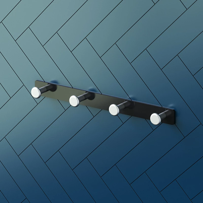 Крючки для полотенец Damixa Jupiter DA7735900 хром, 4 шт на планке