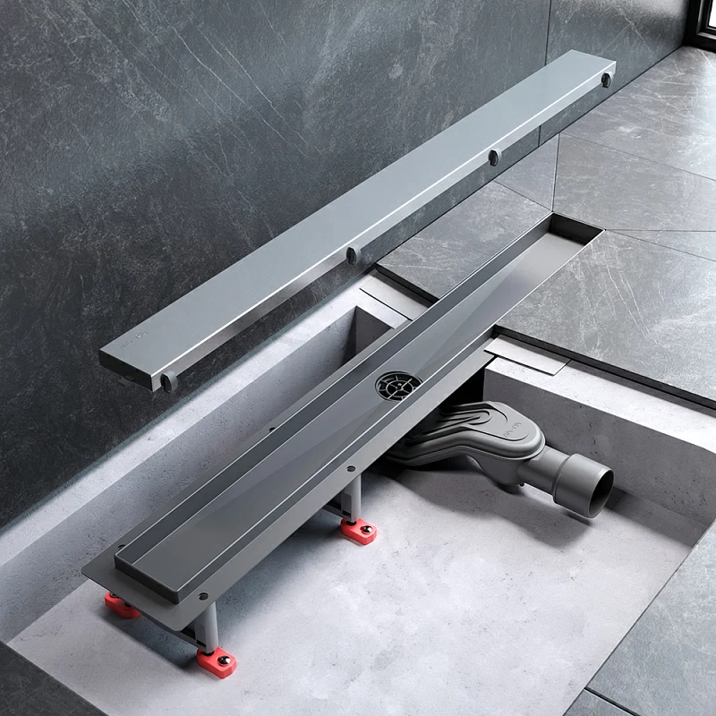 Душевой трап (лоток) 70 AM.PM MasterFlow W01SC-U11-070-04SB комбинированный затвор со стальной матовой решеткой под плитку