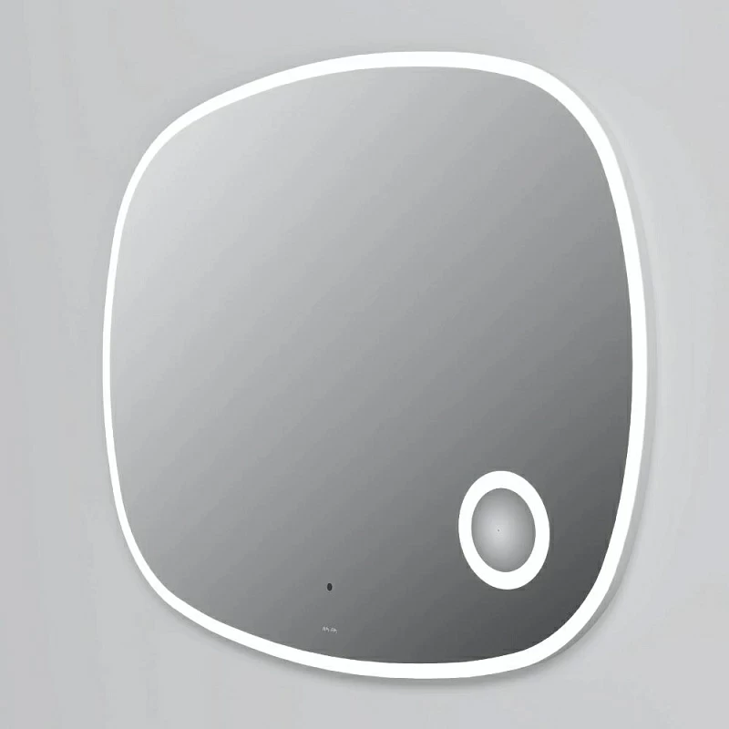 Зеркало с подсветкой в ванную закругленное 100 AM.PM Func M8FMOX1003SA с косметическим зеркалом сенсорное