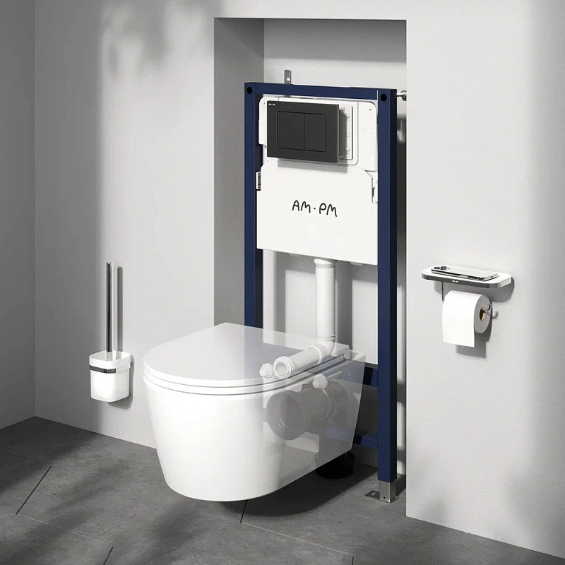 Инсталляция для подвесного унитаза AM.PM PrimeFit I012709.0251 с механ. клавишей S хром