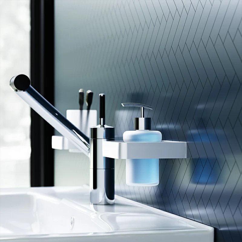 Дозатор для мыла настенный стеклянный Damixa Jupiter DA7736900 хром