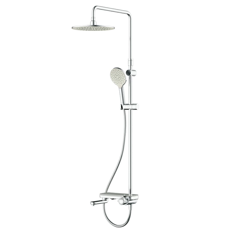 Душевая система AM.PM Like F0780700 стойка с тропическим душем, смесителем, изливом, хром