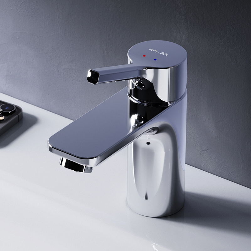 Смеситель для раковины (умывальника) AM.PM X-Joy S F85B82100 с донным клапаном, хром