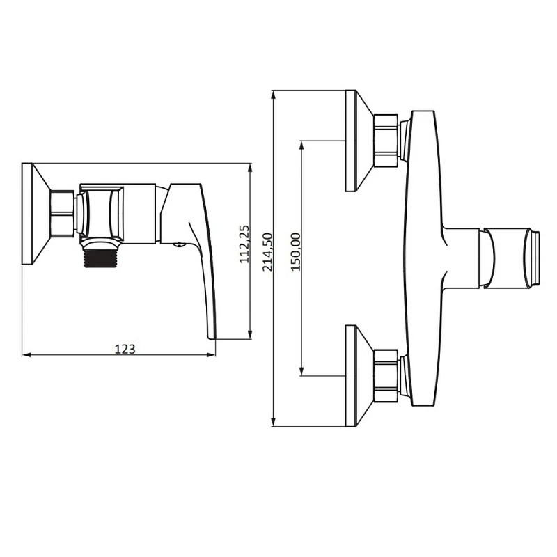 Смеситель для душа Damixa Eclipse 2.0 482000000 хром
