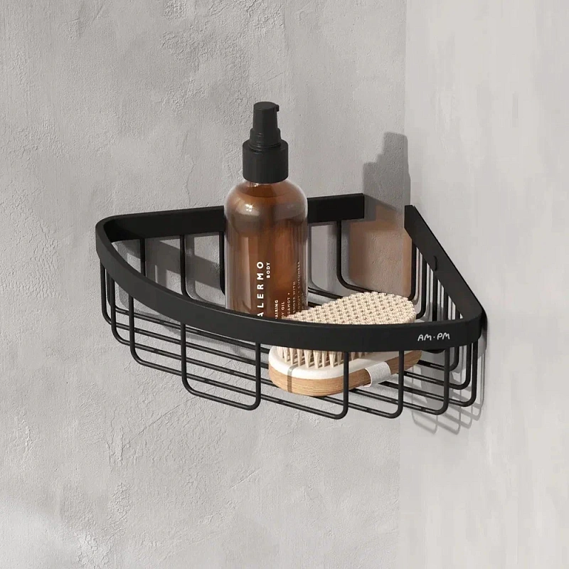 Полка в ванную угловая AM.PM Sense L A7452122 черная