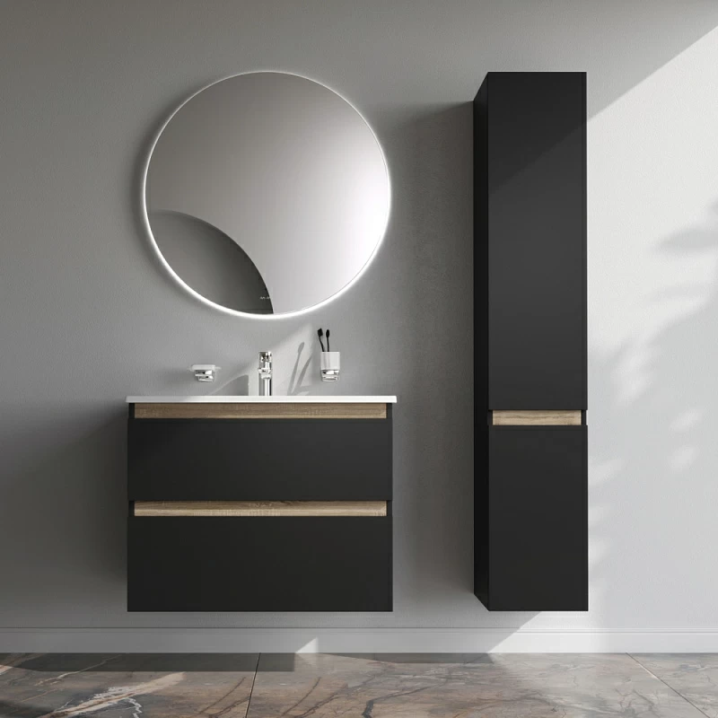 Тумба под раковину 80 AM.PM X-Joy M85AFHX0802BM подвесная черная матовая