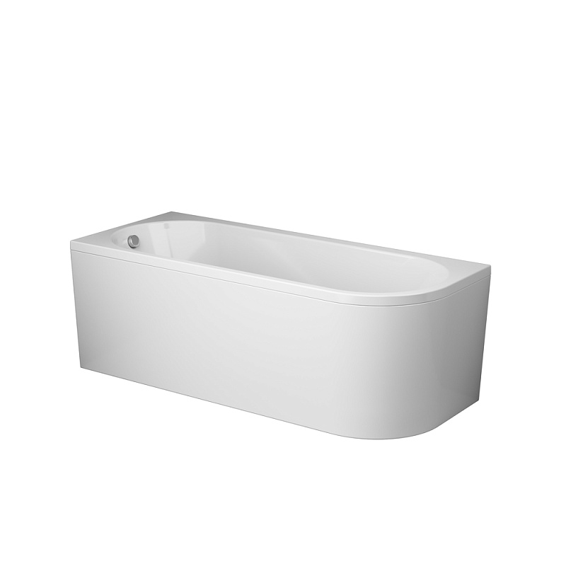 Ванна акриловая 170x70 AM.PM X-Joy W94A-170L70W-ARP ассиметричная с каркасом и панелью, белая глянцевая