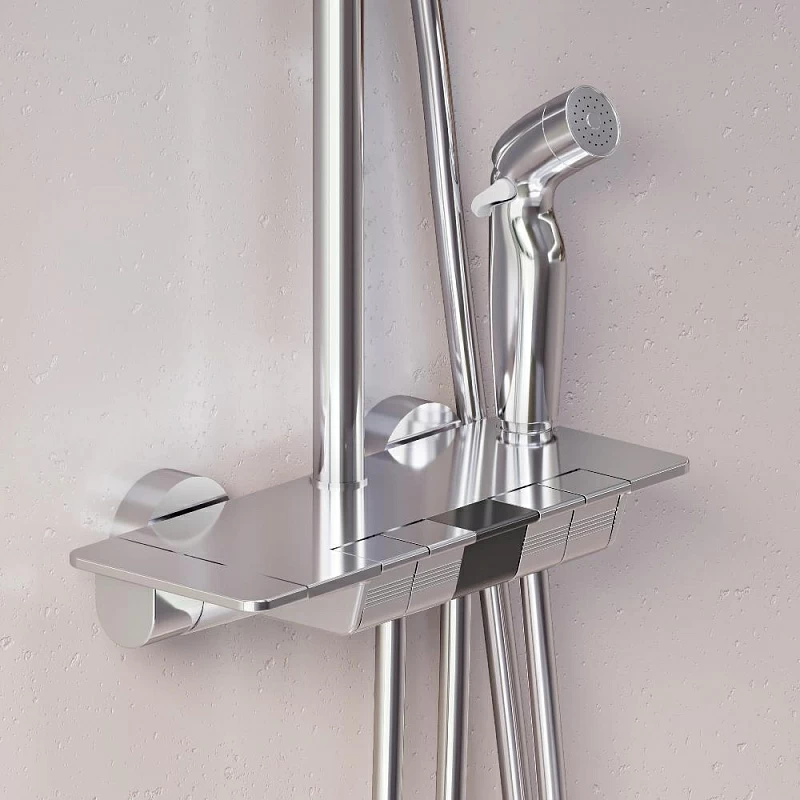 Душевая система Damixa Gala 953770000 стойка с тропическим душем, термостатом, смесителем, хром