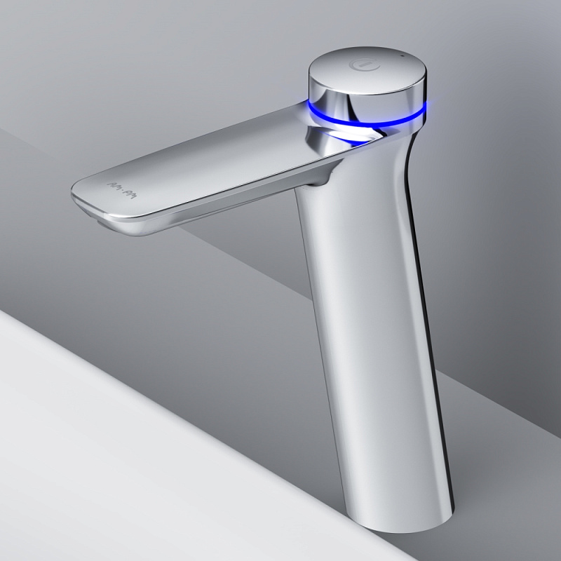 Смеситель для раковины (умывальника) AM.PM Inspire 2.0 F50A92400 высокий с термостатом, электронный, хром