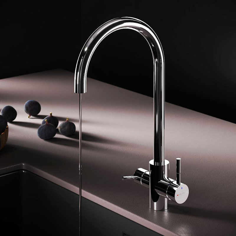 Смеситель для кухни AM.PM X-Joy S F85B07700 высокий, с каналом питьевой воды, хром