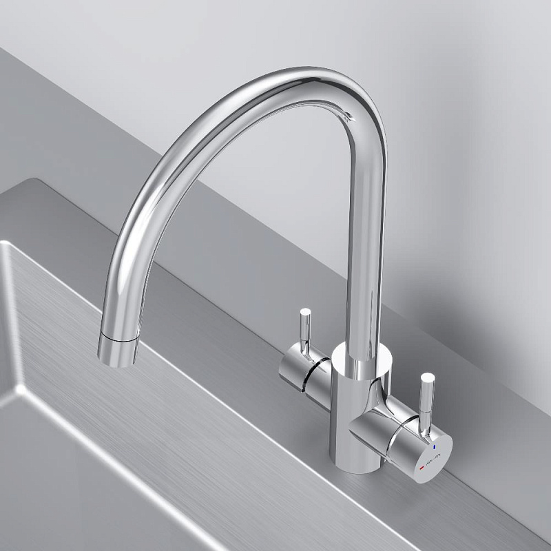 Смеситель для кухни AM.PM X-Joy S F85B07700 высокий, с каналом питьевой воды, хром
