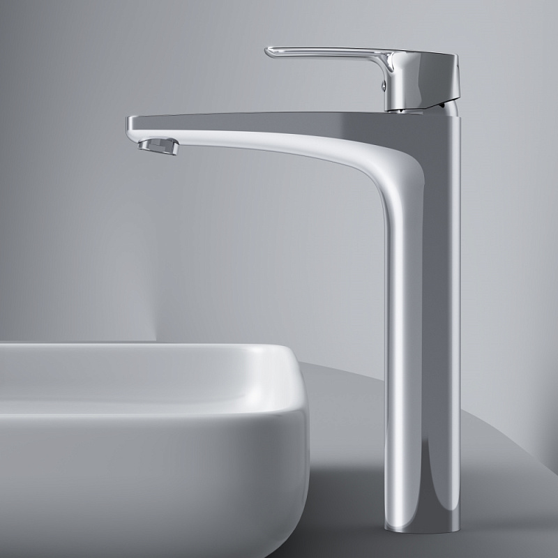 Смеситель для раковины (умывальника) AM.PM Gem F90A92200 высокий с донным клапаном, хром