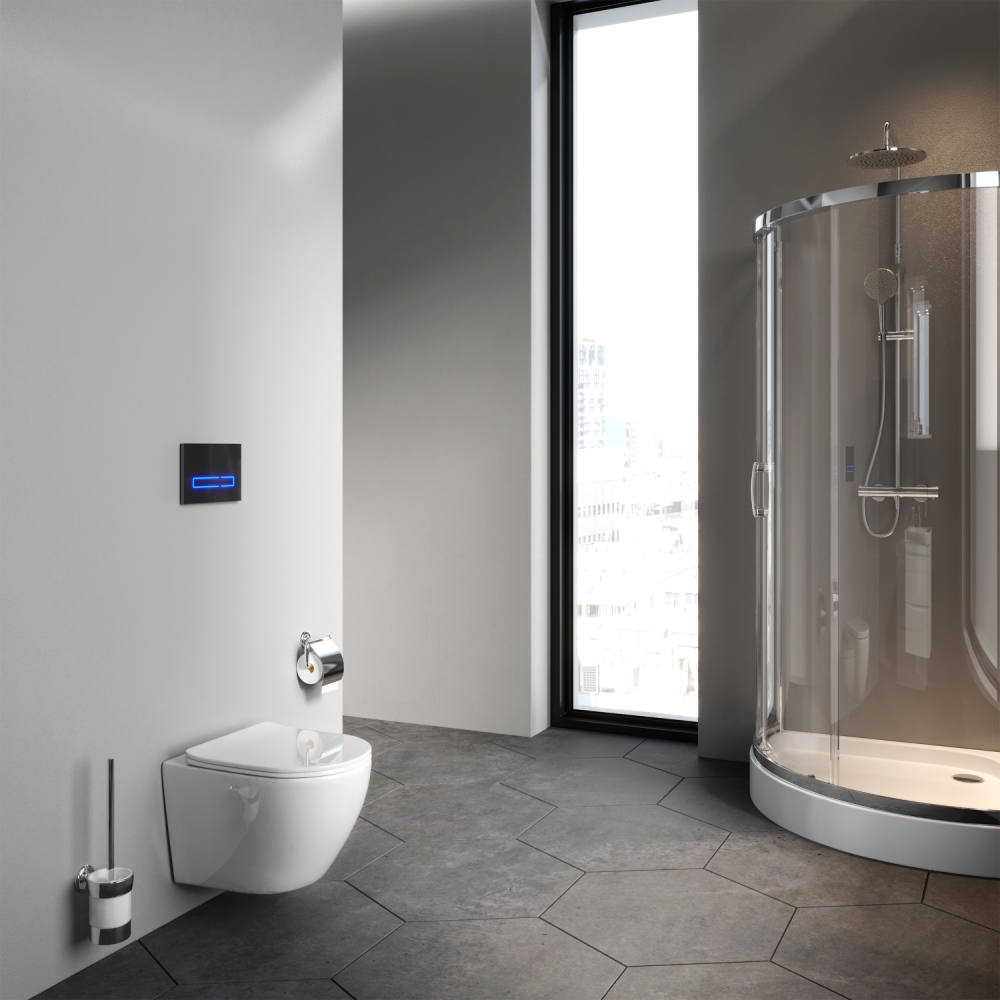 Унитаз подвесной AquaSpin с сиденьем микролифт Like C801900SC, Белый